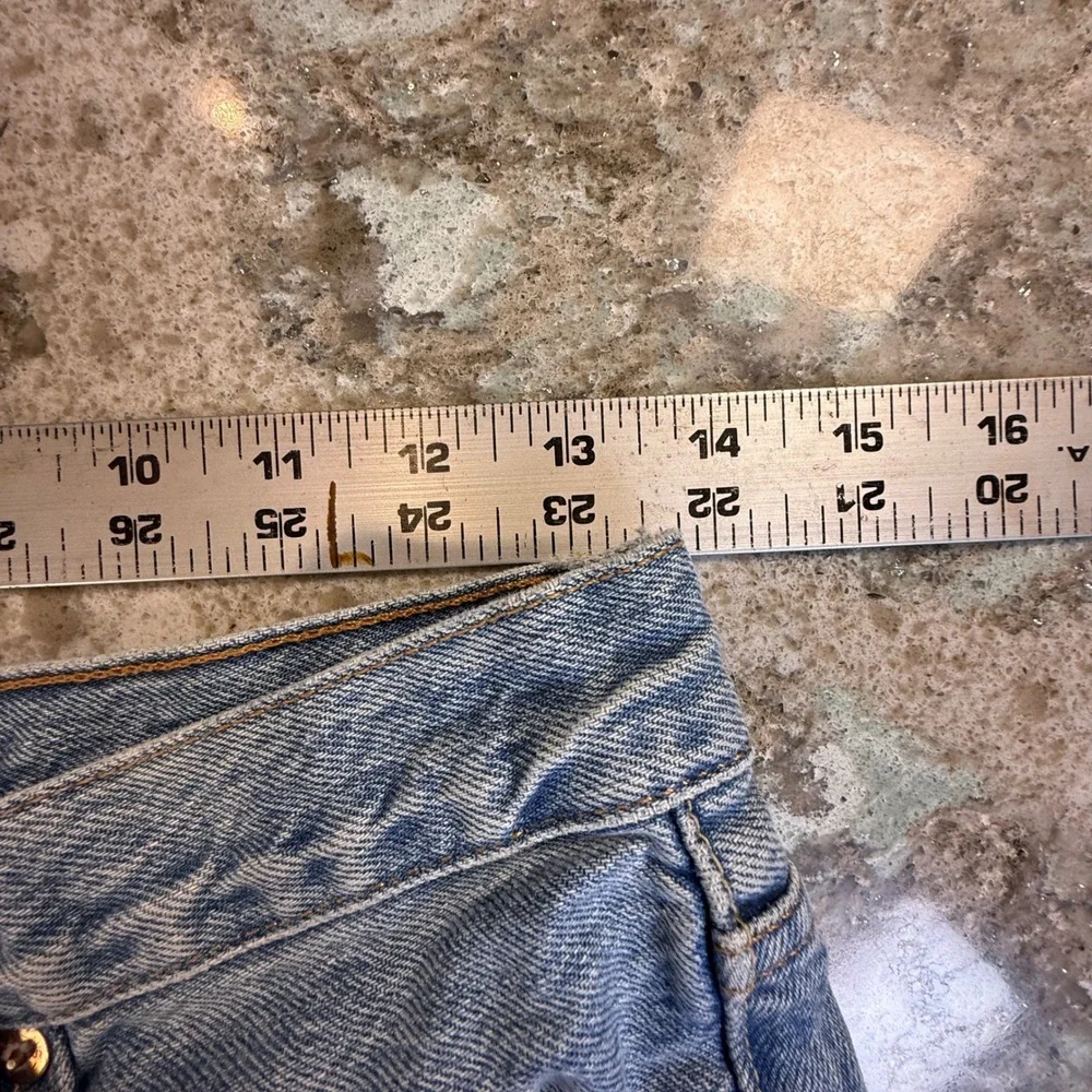 Levis Premium 501 Original Cut Off Shorts Medium Wash Blue Denim High Rise‎ 27